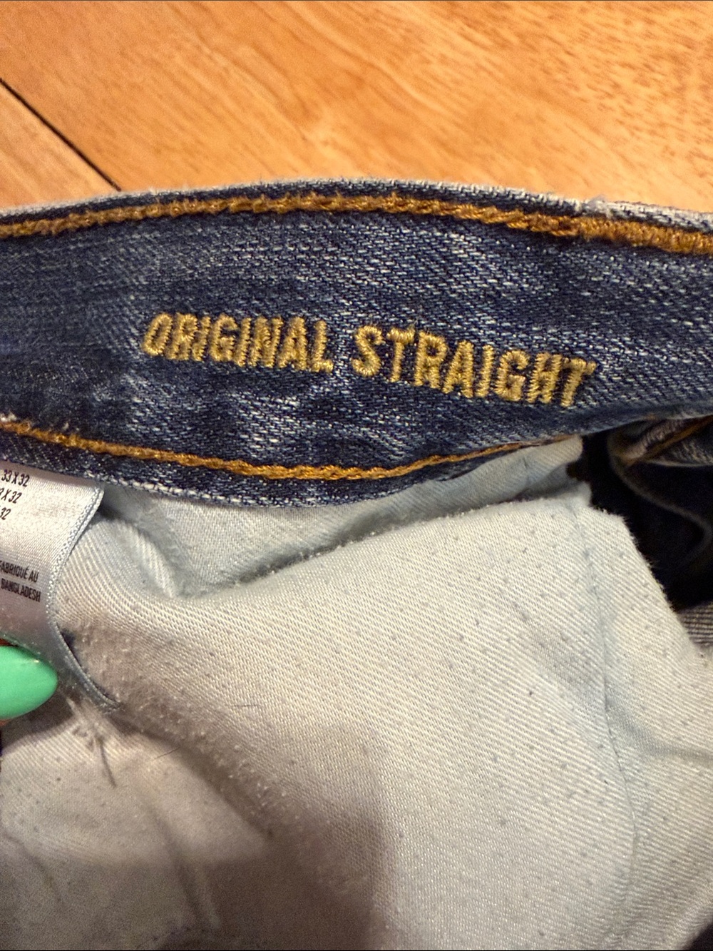 American Eagle Outfitters Distressed Blue Straight Jeans - Picture 4 of 4